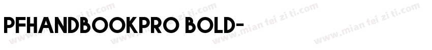 pfhandbookpro bold字体转换
